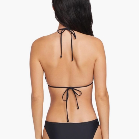 Volcom Women's Simply Solid Triangle Bikini Top Swim Black Size XL 9202 - Picture 2 of 2